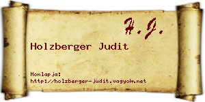Holzberger Judit névjegykártya